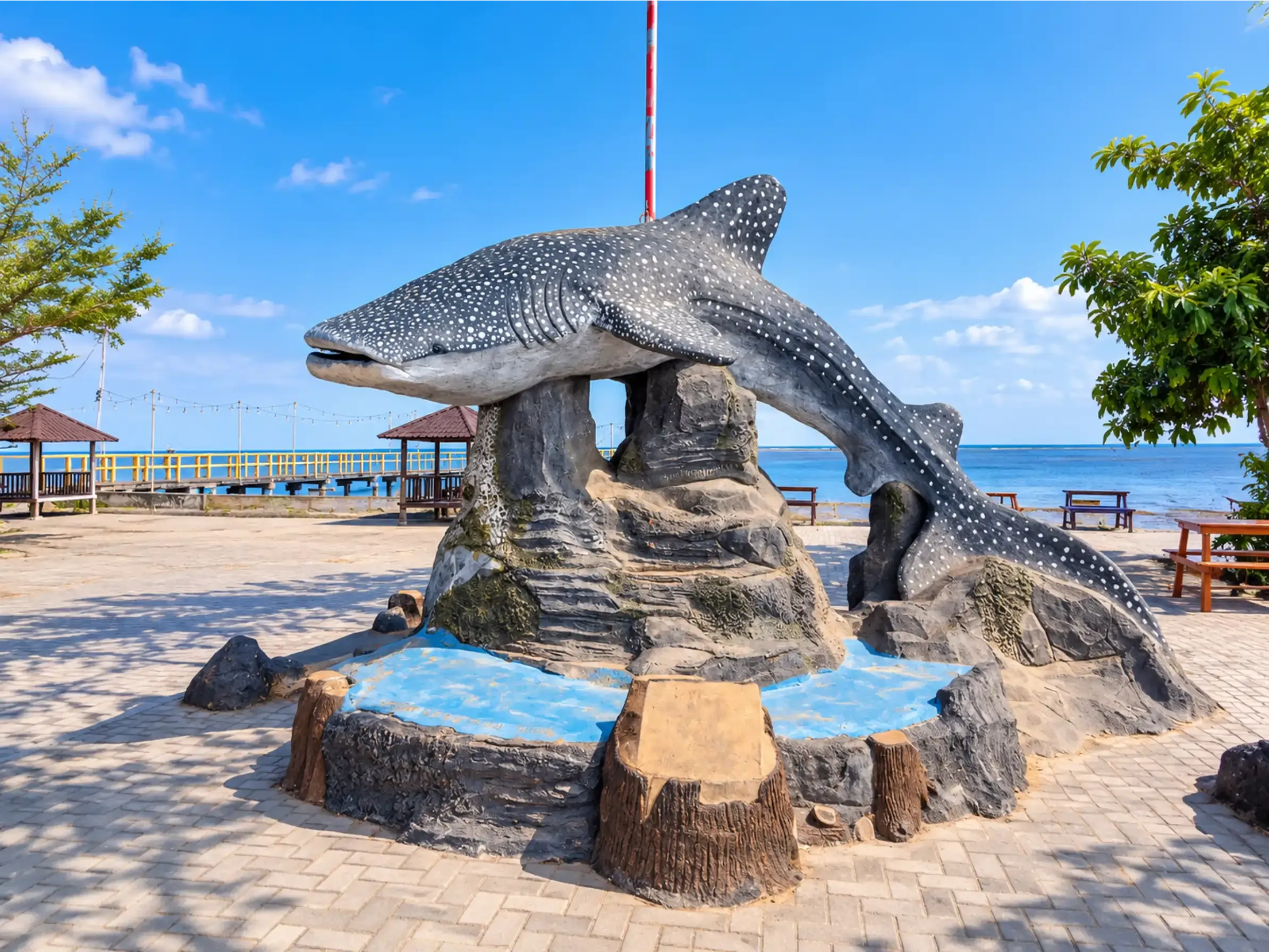 Monumen Hiu Paus Sangkan Indah Pantai Tugu